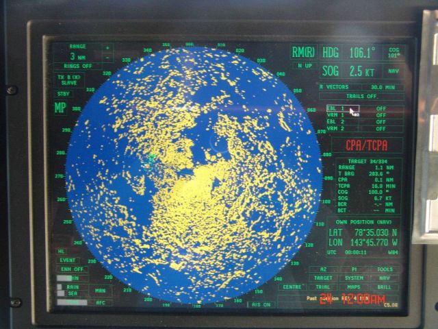 Radar image of ice cover at 78 35 N, 143 46 W Picture