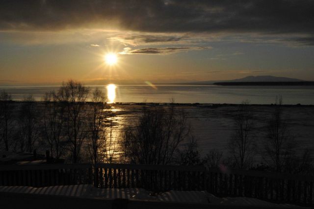 Anchorage sunset with Mt Picture