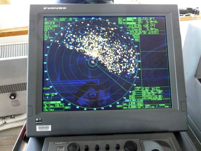 Radar display of pack ice about 90 nautical miles west of Point Barrow. Picture