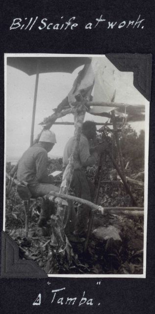Bill Scaife observing angles at Station Tamba. Picture