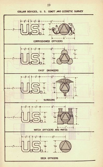 Collar devices for officers of the United States Coast and Geodetic Survey Picture