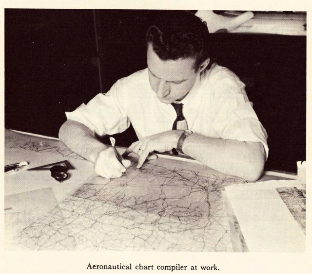 Aeronautical chart compiler at work Picture