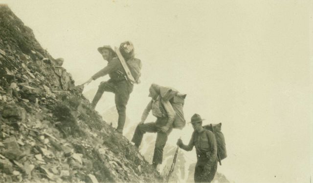A tough climb for an observing party in central Alaska. Picture
