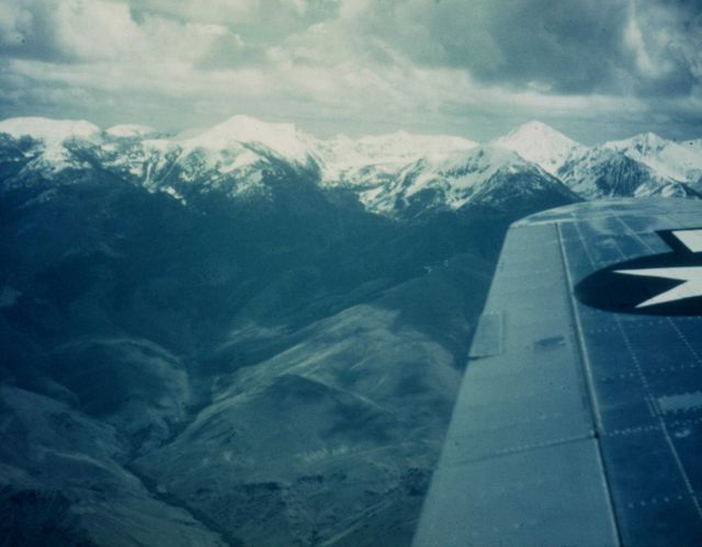 Reconnaissance photo of the Salmon River country as taken from cooperating Army Air Forces aircraft. Picture