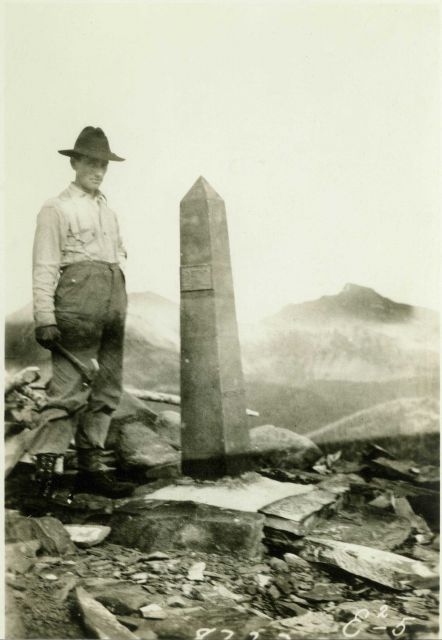 Monument 272 along the Alaska-Canada Boundary in the Southeast Alaska area. Picture