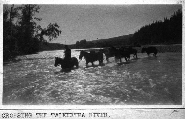 Crossing the Talkeetna River. Picture