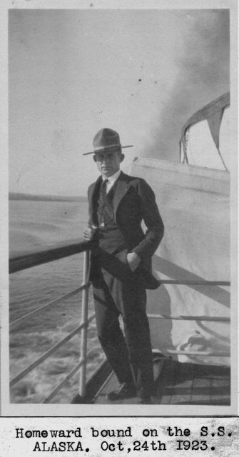 Bill King headed home from Alaska on the S.S Picture