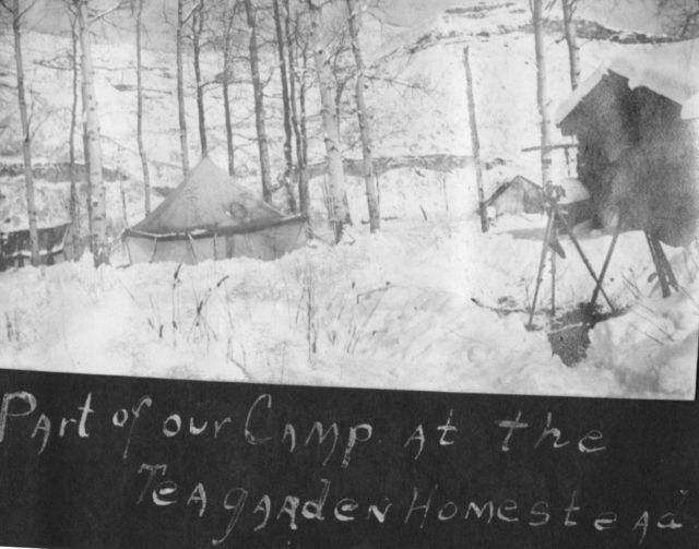 Camp at the Teagarden Homestead. Picture