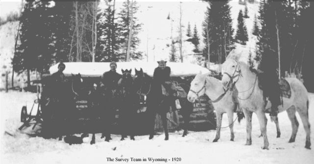 Survey team in Wyoming 1920. Picture