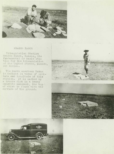Meades Ranch, Kansas, the datum point for the North American Datum of 1927. Picture