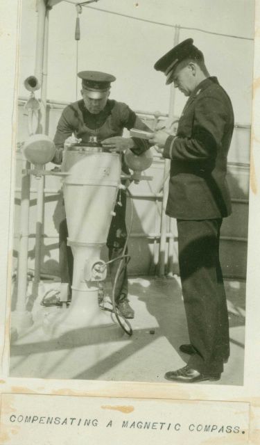 Compensating a magnetic compass Picture