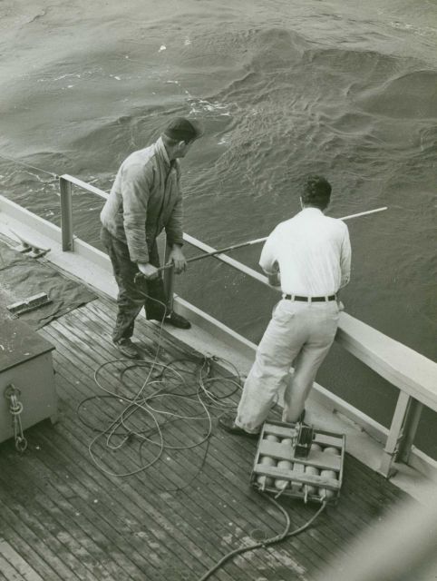 Unidentified oceanographic operations. Picture