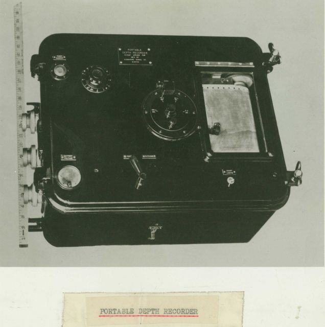 Portable depth recorder used with 808 Fathometer system. Picture