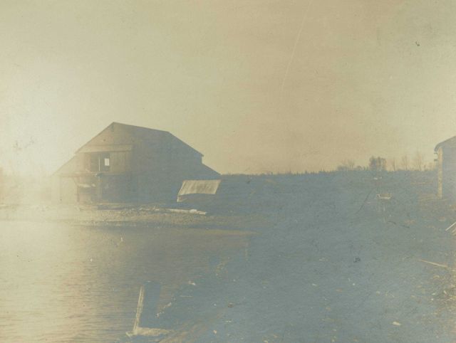 Temporary camp on Great Duck Island. Picture