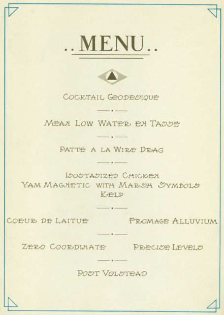 Menu for tenth anniversary celebration of the directorship of E Picture