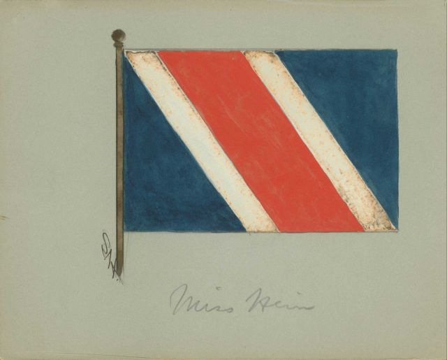 Suggested C&GS flag design prior to selection of official flag. Picture