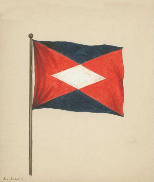 Suggested C&GS flag design prior to selection of official flag. Picture