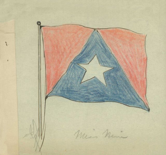Suggested C&GS flag design prior to selection of official flag. Picture