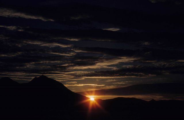 A spring dawn while approaching Adak. Picture
