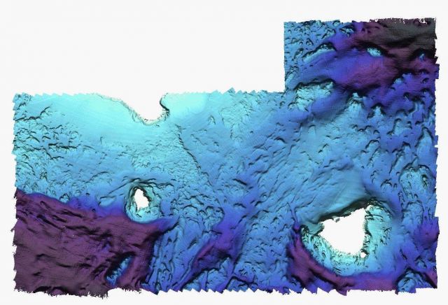 Multi-beam sonar image of seafloor along the central Alaska coast Picture