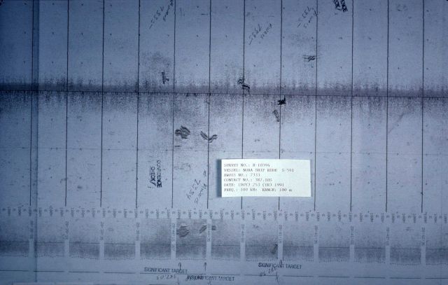 Side scan sonar image Picture