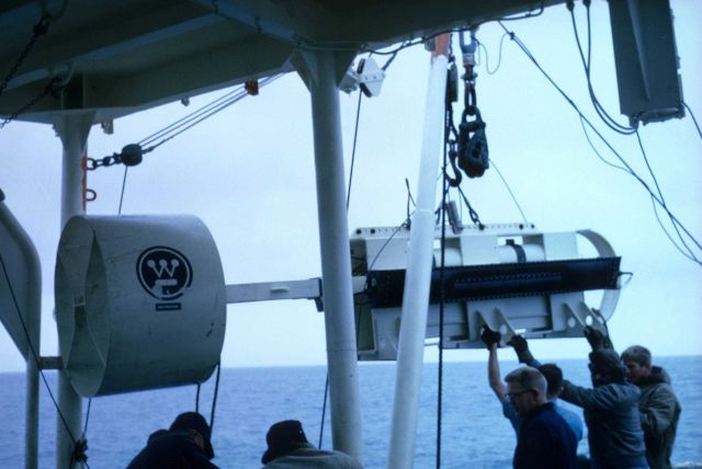 Westinghouse sidescan sonar system towed by USC&GS SURVEYOR in summer of 1965 to aid in mapping effects of Good Friday Earthquake of 1964 in Prince Wi Picture