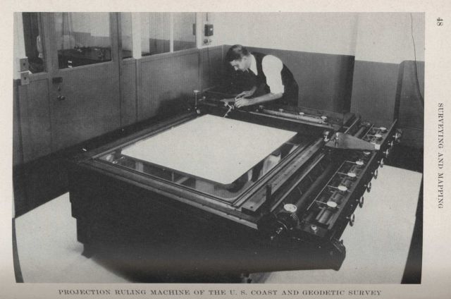 Projection ruling machine of the U.S Picture