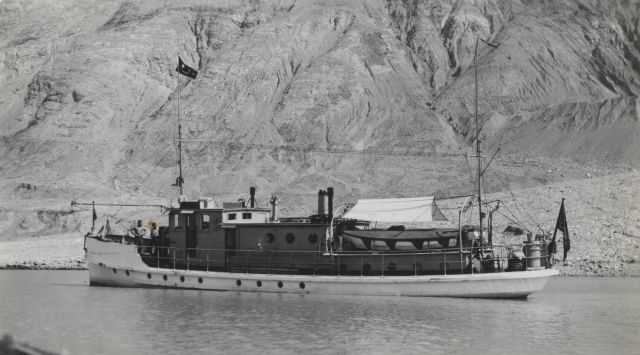 The Coast and Geodetic Survey Ship WESTDAHL anchored in Tarr Inlet. Picture