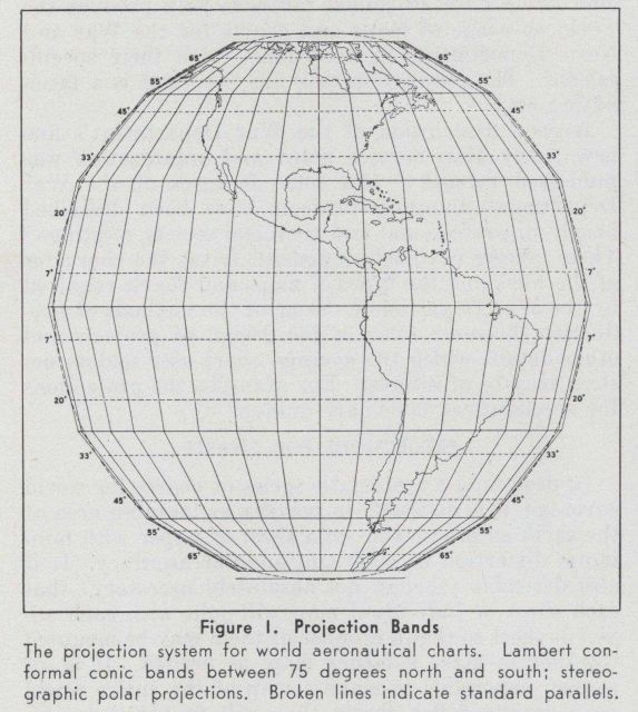 The projection system for world aeronautical charts Picture