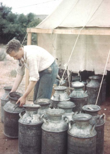 Jesse Moch at the cook tent. Picture