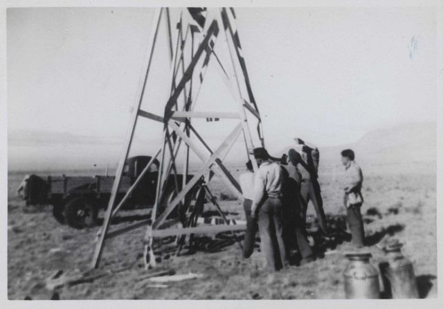 The tripod for supporting the theodolite at Station Tijeras Picture