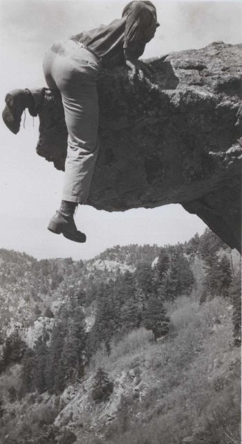 Shaw posing for the camera at Mount Graham Picture
