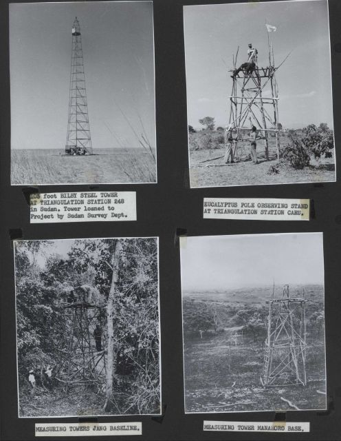 103-foot Bilby steel tower at triangulation station 428 in Sudan Picture
