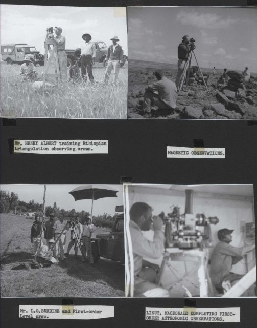 Henry Albert training an Ethiopian triangulation observing crew Picture