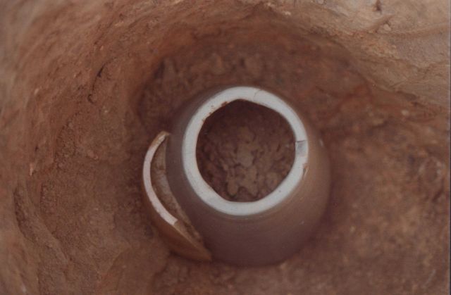 Earthenware crock buried and set as survey marker by Ferdinand Hassler at Station Willow Grove 1839 Picture