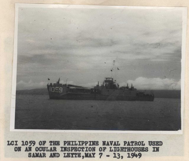 LCI 1059 of the Philippine Navy used for visual inspection of lighthouses in Samar and Leyte. Picture