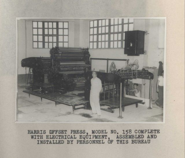 Installation of Harris-Offset Press Picture