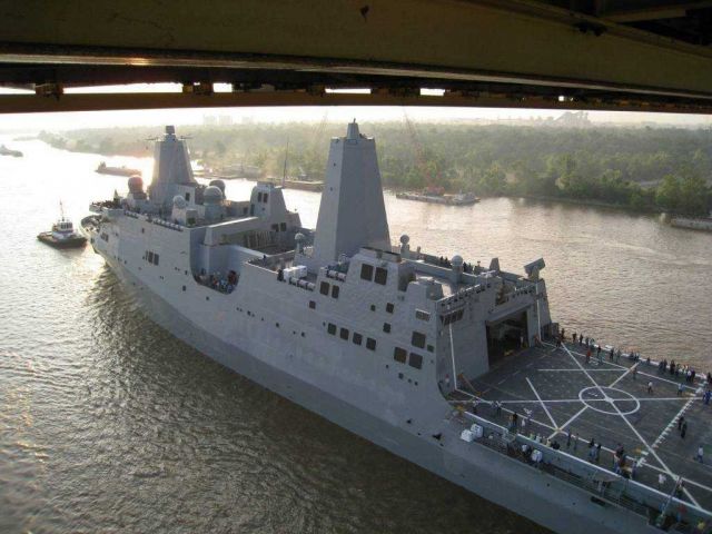 Water level predictions and measurements from this new PORTS system were instrumental in navigating the USS NEW YORK safely under a bridge with only i Picture