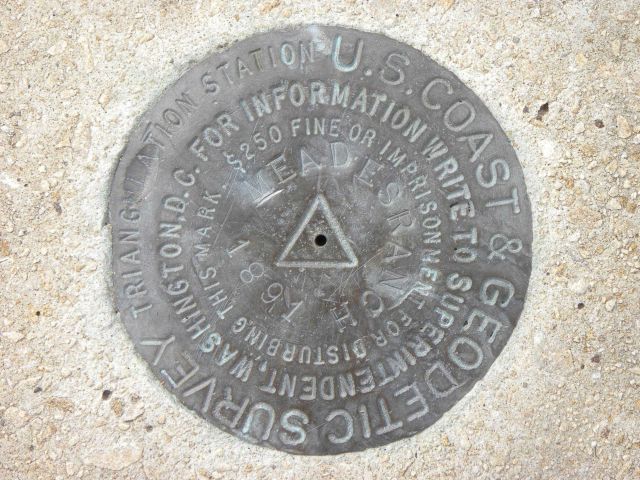 Meades Ranch 1891 bronze disk triangulation marker Picture