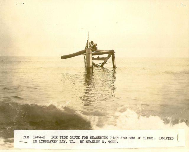 Repairing a box tide gage Picture