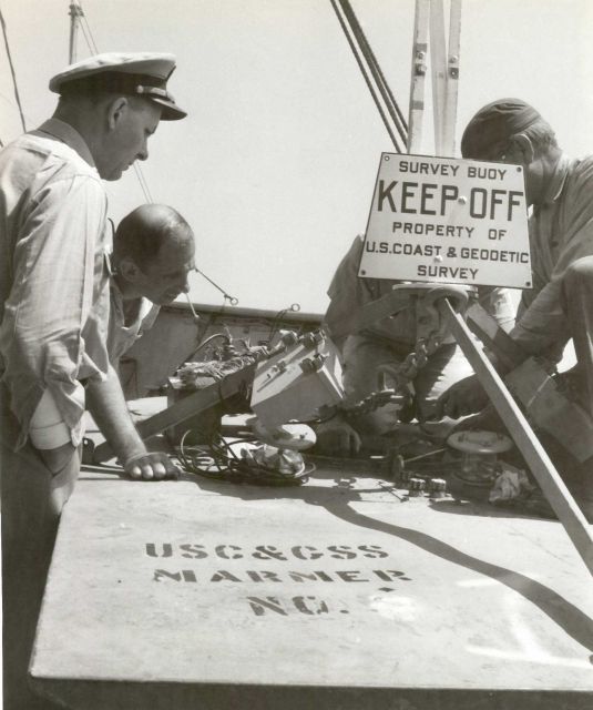 Lieutenant Bud Nixon and Chief Oceanographer of the Coast and Geodetic Survey, Dr Picture