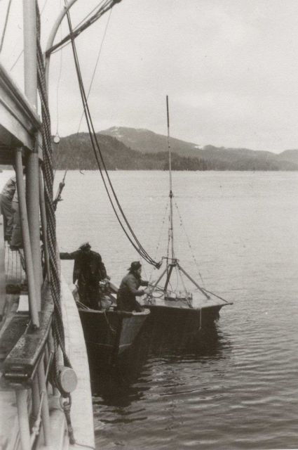 Preparing to hoist current meter buoy aboard USC&GS ship Picture