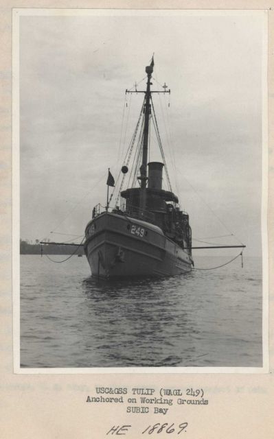 USC&GS ship TULIP (WAGL 249) anchored on working grounds in Subic Bay Picture