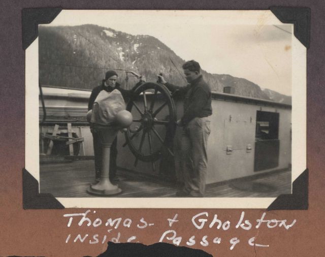 Thomas and Gholston at after steering in the Inside Passage. Picture