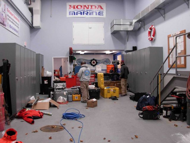 NOAA Navigation Response Team members and gear associated with rapid response hydrographic surveys Picture