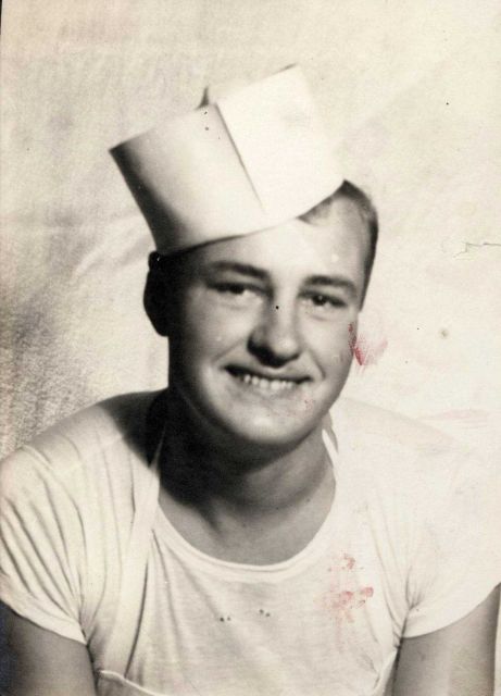 A cook on the PATHFINDER photographed by Photographers Mate Ira G Picture