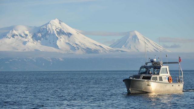 RAINIER launch RA-5 underway off Alaska Peninsula. Picture