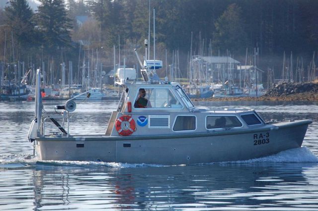 RAINIER launch RA-3 underway in Alaska harbor. Picture