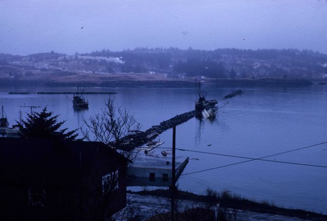 Alaska 1964 Good Friday earthquake damage. Picture
