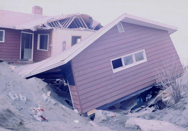 Alaska 1964 Good Friday earthquake damage. Picture